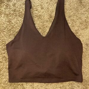 All in Motion Chocolate Brown Exercise Top